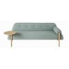 Sofá de 3 lugares com mesa de apoio azul-claro